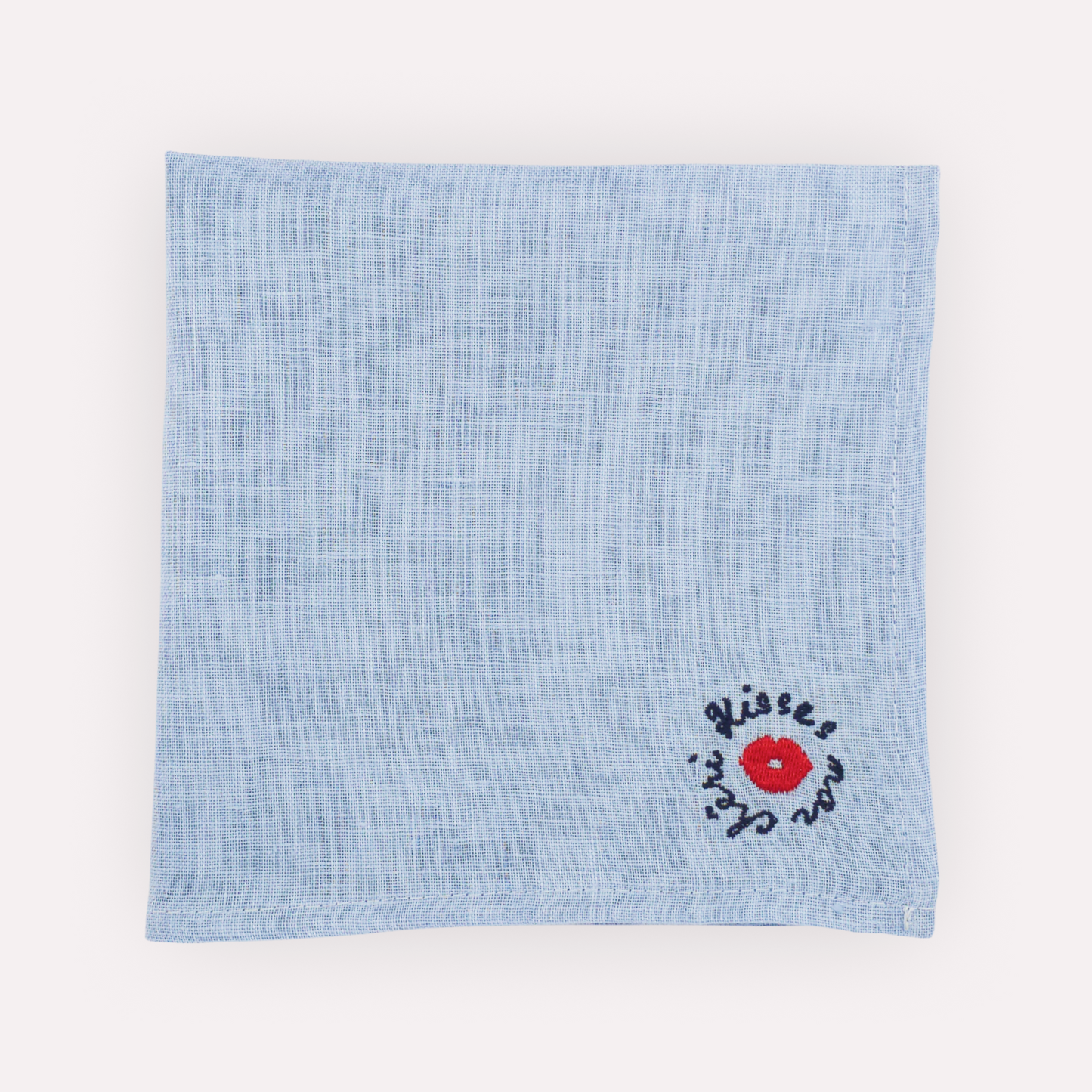 SKY BLUE Linen Napkins, Set of 4