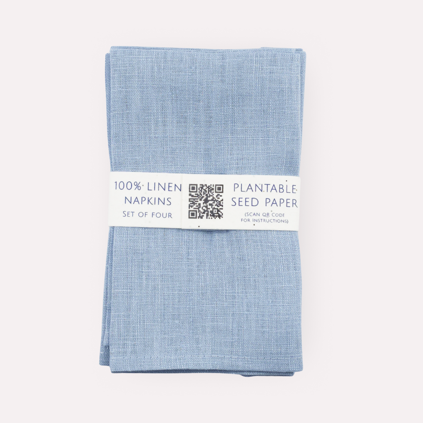 SKY BLUE Linen Napkins, Set of 4