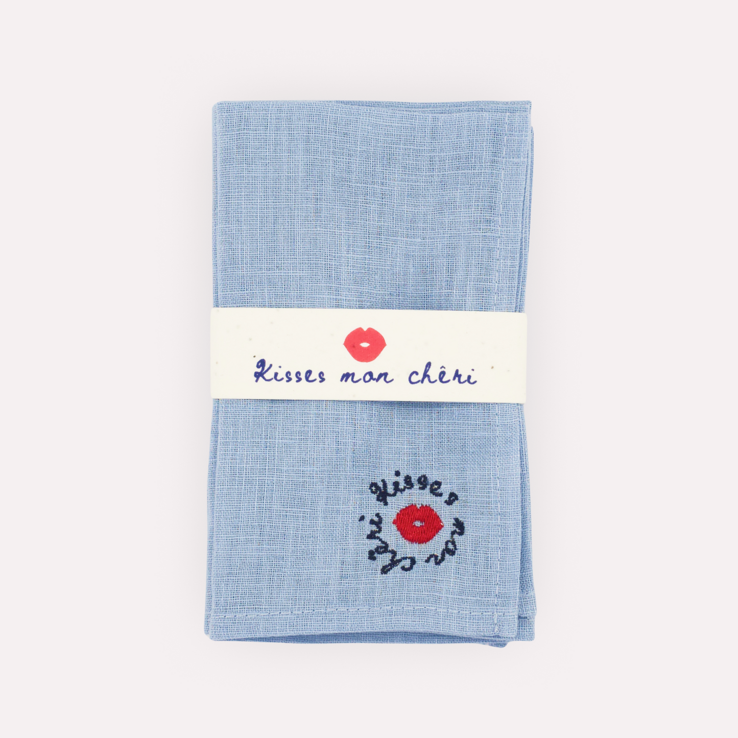 SKY BLUE Linen Napkins, Set of 4