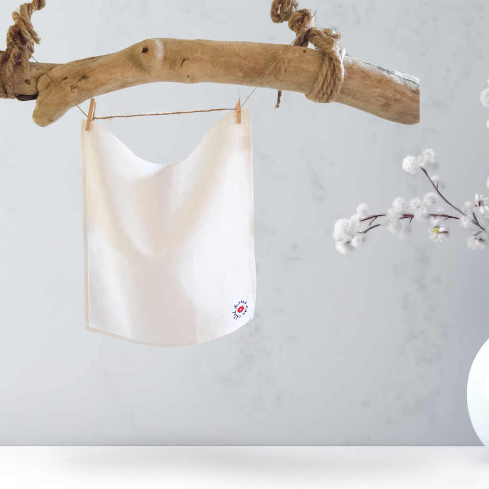 PURE WHITE Linen Napkins, Set of 4
