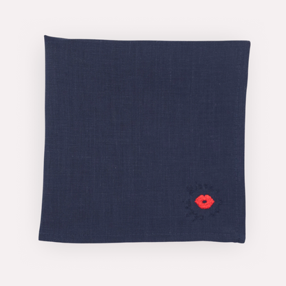 NAVY Linen Napkins, Set of 4