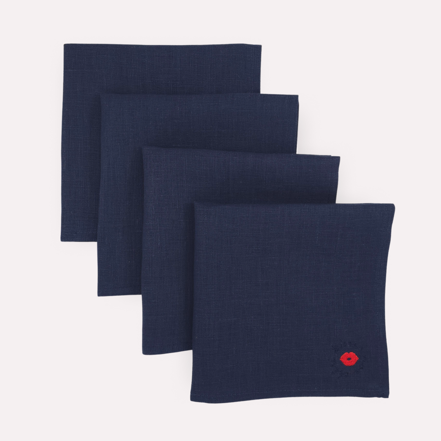 NAVY Linen Napkins, Set of 4