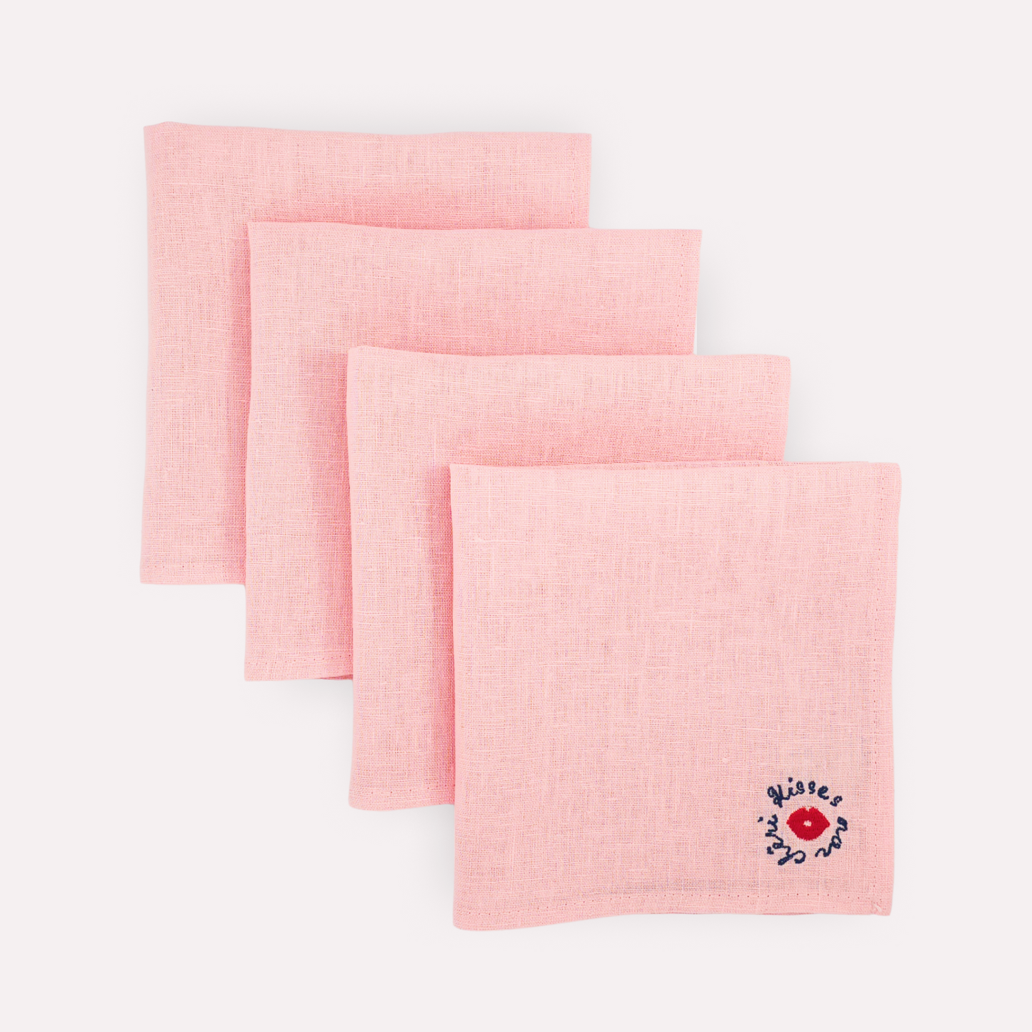 ROSÉ PINK Linen Napkins, Set of 4