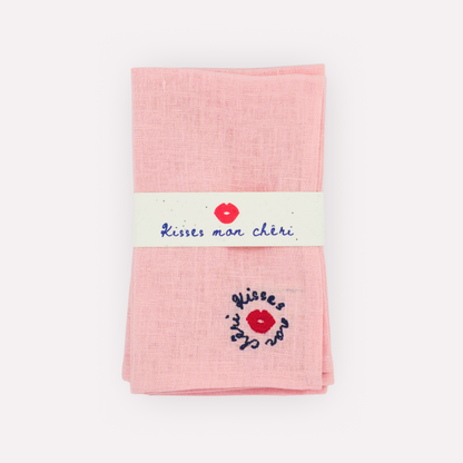 ROSÉ PINK Linen Napkins, Set of 4