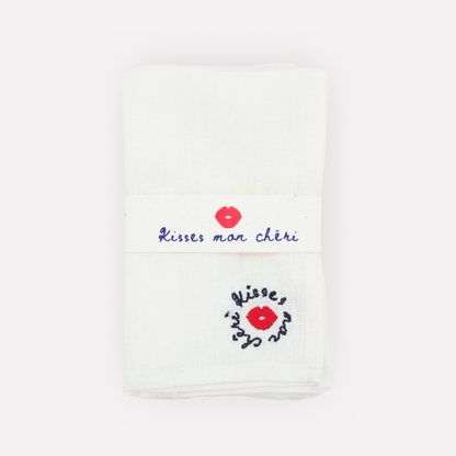 PURE WHITE Linen Napkins, Set of 4
