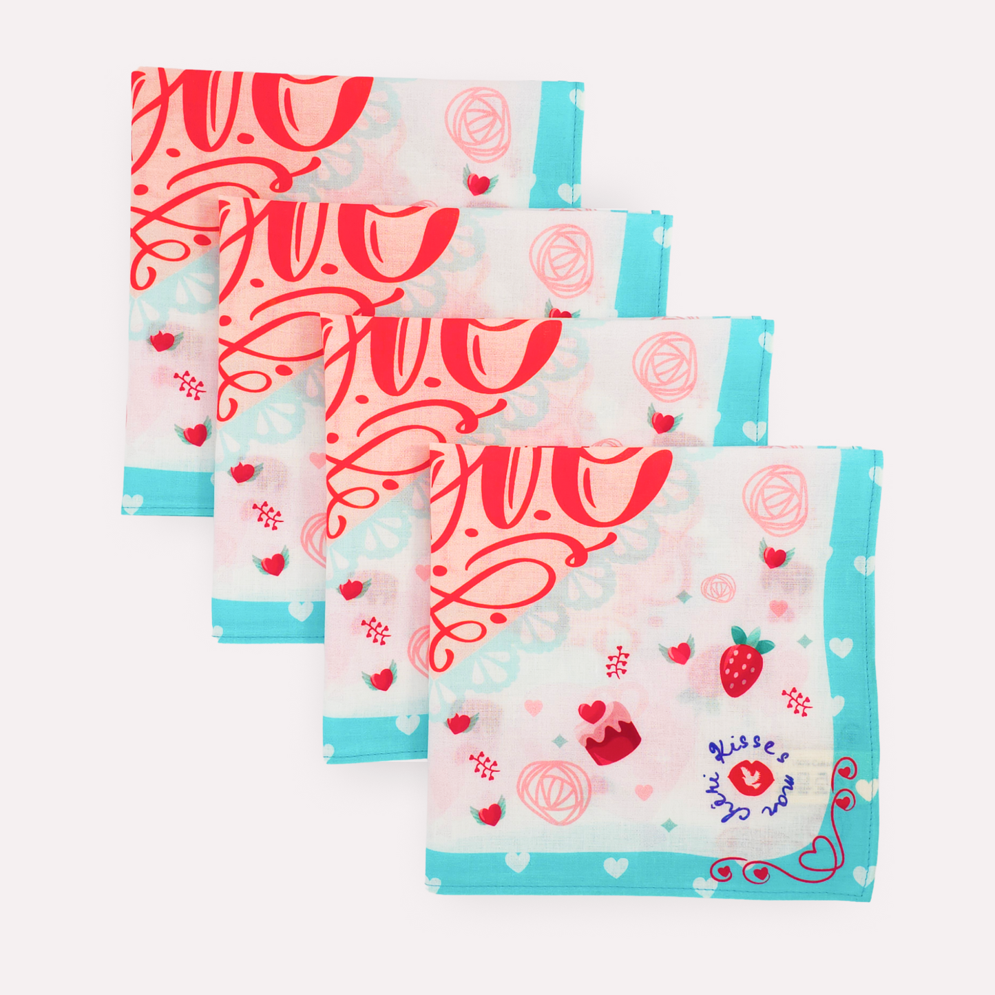 SHOW YOUR LOVE Cotton Napkins, Set of 4