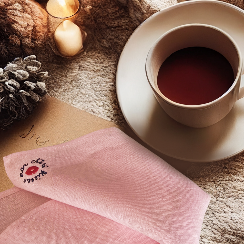 ROSÉ PINK Linen Napkins, Set of 4