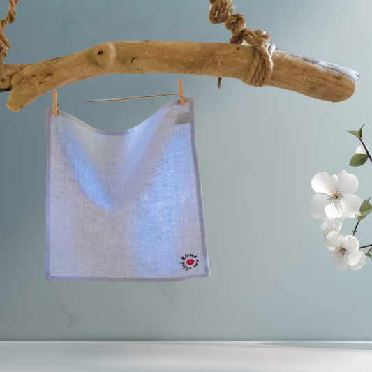 SKY BLUE Linen Napkins, Set of 4
