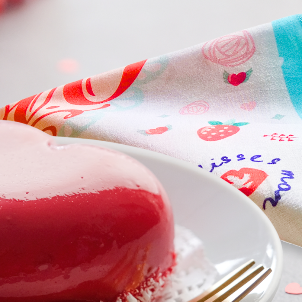 SHOW YOUR LOVE Cotton Napkins, Set of 4
