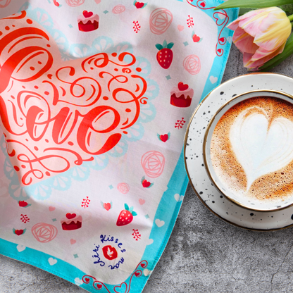 SHOW YOUR LOVE Cotton Napkins, Set of 4